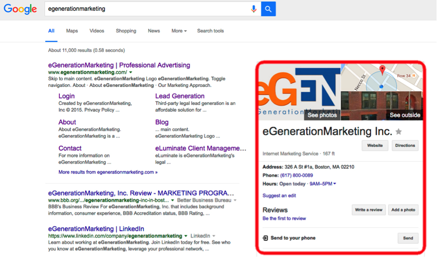 eGenerationMarketing Local Search