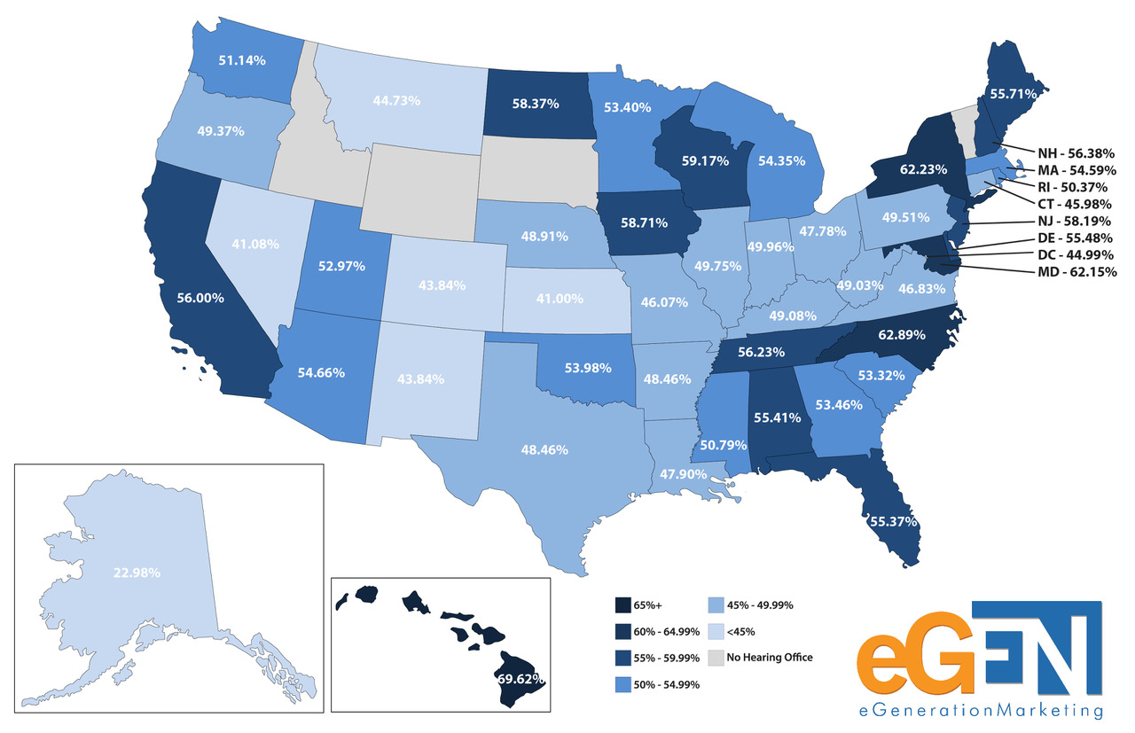 US Map with Approval Rates