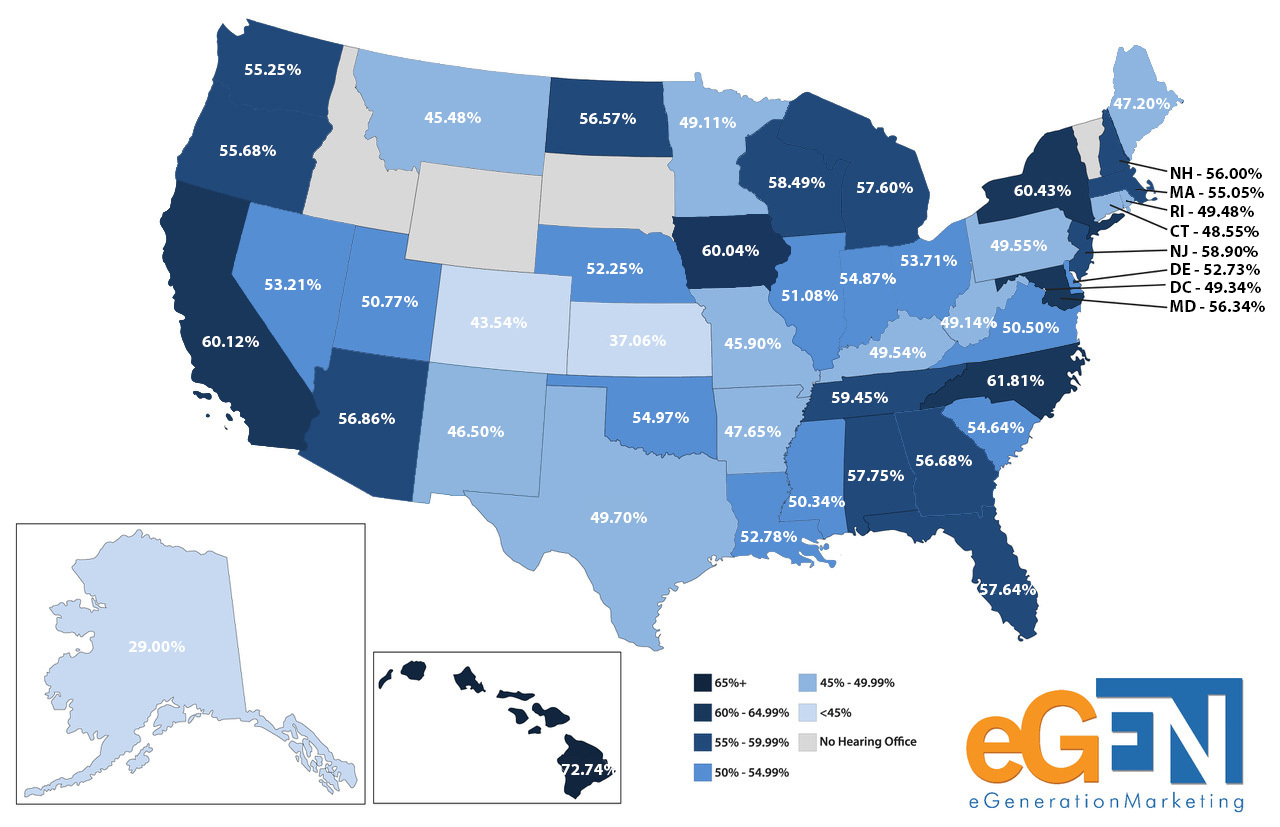 US Map with Approval Rates