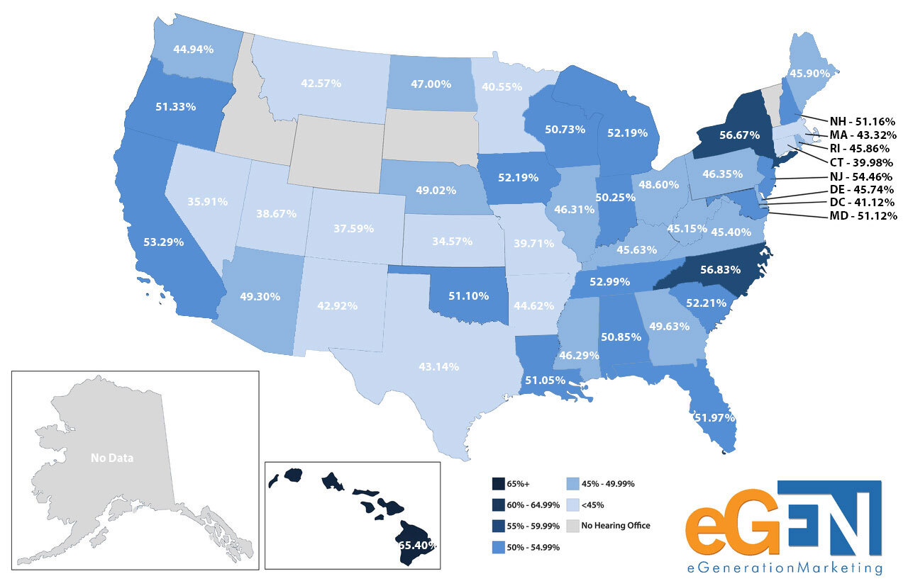 US Map with Approval Rates